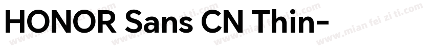 HONOR Sans CN Thin字体转换